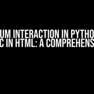 Selenium Interaction in Python with Selectric in HTML: A Comprehensive Guide