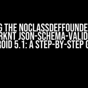 Solving the NoClassDefFoundError in networknt json-schema-validator in Android 5.1: A Step-by-Step Guide